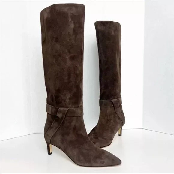 NWOT BANANA REPUBLIC Torri Tall Low Heel Suede Boot - Picture 5 of 6